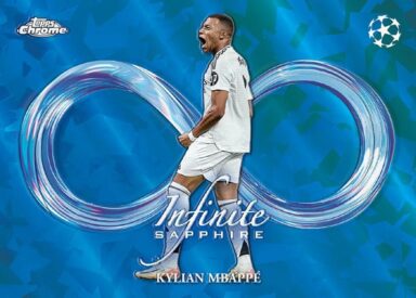 2024-25 TOPPS Chrome Sapphire Edition UEFA Club Competitions Soccer Cards - Infinite Sapphire Insert Kylian Mbappe