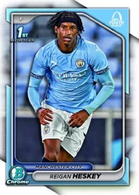 2024-25 TOPPS Chrome UEFA Club Competitions Soccer Cards - Bowman UEFA Youth League Insert Card Reigan Heskey