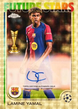 2024-25 TOPPS Chrome UEFA Club Competitions Soccer Cards - Future Stars Autograph Lamine Yamal