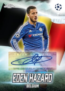 2024-25 TOPPS Chrome UEFA Club Competitions Soccer Cards - Global Attraction Autograph Card Eden Hazard