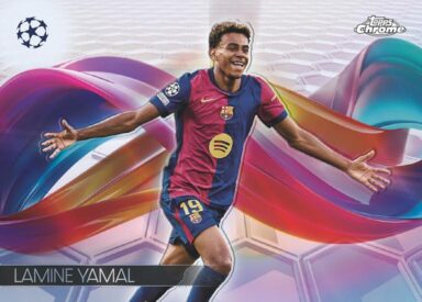 2024-25 TOPPS Chrome UEFA Club Competitions Soccer Cards - Helix Insert Card Lamine Yamal