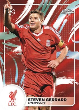 2024-25 TOPPS Chrome UEFA Club Competitions Soccer Cards - Soccer Brush Insert Card Steven Gerrard