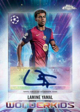 2024-25 TOPPS Chrome UEFA Club Competitions Soccer Cards - Wonderkids Autograph Card Lamine Yamal