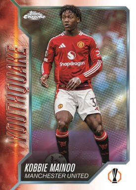 2024-25 TOPPS Chrome UEFA Club Competitions Soccer Cards - Youthquake Insert Card Kobbie Mainoo