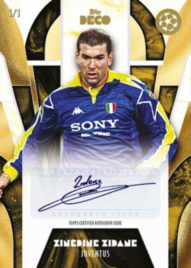 2024-25 TOPPS Deco UEFA Club Competitions Soccer Cards - Joueur Emblematique Autograph Zinedine Zidane