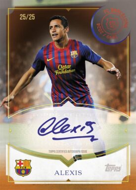 2024-25 TOPPS FC Barcelona 125 Years Anniversary Soccer Cards - Barca Bow Autograph Alexis Sanchez