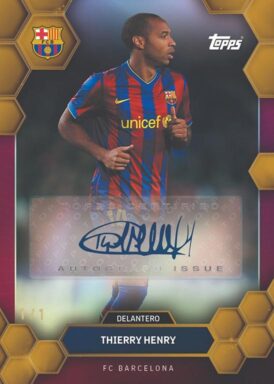 2024-25 TOPPS FC Barcelona officielle fansæt fodboldkort - Base Autograf Thierry Henry