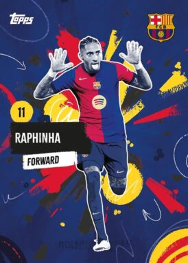 2024-25 TOPPS FC Barcelona Official Team Set Soccer Cards - Base Card Barca Rumba Raphinha