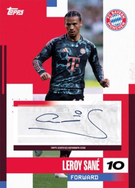 2024-25 TOPPS FC Bayern München Official Team Set Soccer Cards - Base Autograph Card Leroy Sané