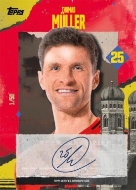 2024-25 TOPPS FC Bayern München Official Team Set Soccer Cards - Bavarian Gents Autograph Card Thomas Müller