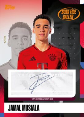 2024-25 TOPPS FC Bayern München Official Team Set Soccer Cards - Bona Fide Baller Autograph Card Jamal Musiala