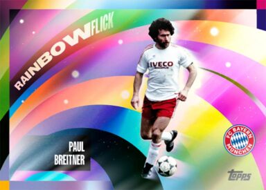 2024-25 TOPPS FC Bayern München Official Team Set Soccer Cards - Rainbow Flick Insert Card Paul Breitner