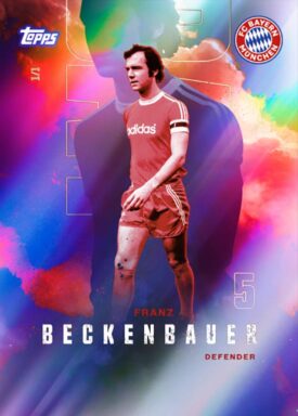 2024-25 TOPPS FC Bayern München Official Team Set Soccer Cards - Red & White Fusion Insert Card Franz Beckenbauer
