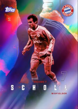 2024-25 TOPPS FC Bayern München Official Team Set Soccer Cards - Red & White Fusion Insert Card Mehmet Scholl