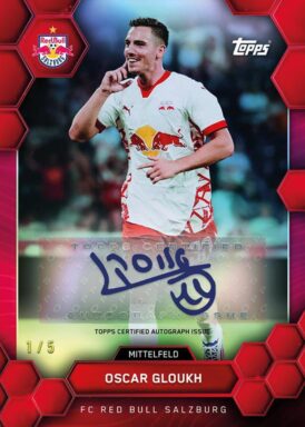 2024-25 TOPPS FC Red Bull Salzburg Official Fan Set Soccer Cards - Base Autograph Oscar Gloukh