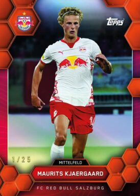 2024-25 TOPPS FC Red Bull Salzburg Official Fan Set Soccer Cards - Base Card Maurits Kjaergaard