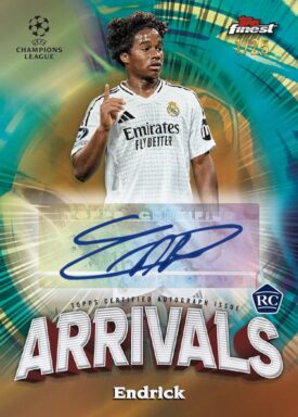 2024-25 TOPPS Finest UEFA Club Competitions Soccer Cards - Arrivals Autograph Card Endrick