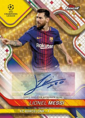 2024-25 TOPPS Finest UEFA Club Competitions Soccer Cards - Base Autograph Card Lionel Messi