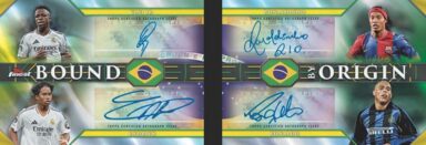 2024-25 TOPPS Finest UEFA Club Competitions Soccer Cards - Bound by Origin Autograph Book Vini Jr / Endrick / Ronaldinho / Ronaldo