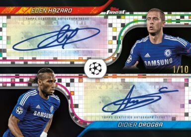 2024-25 TOPPS Finest UEFA Club Competitions Soccer Cards - Finest Dual Autograph Card Eden Hazard / Didier Drogba