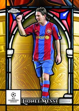 2024-25 TOPPS Finest UEFA Club Competitions Soccer Cards - The Grail Insert Card Lionel Messi