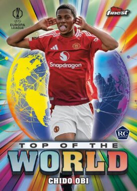 2024-25 TOPPS Finest UEFA Club Competitions Soccer Cards - Top of the World Insert Card Chido Obi