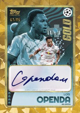 2024-25 TOPPS Gold UEFA Club Competitions Soccer Cards - Gold Autograph Lois Openda