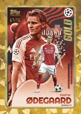 2024-25 TOPPS Gold UEFA Club Competitions Soccer Cards - Gold Insert Martin Odegaard