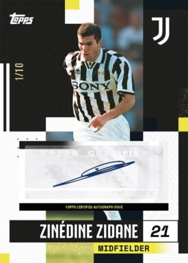 2024-25 TOPPS Juventus Official Team Set Soccer Cards - Base Autograph Zinedine Zidane