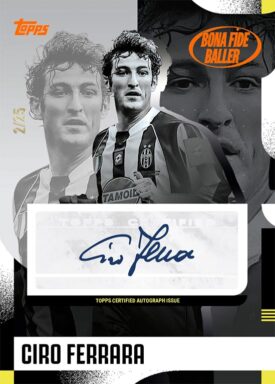 2024-25 TOPPS Juventus Official Team Set Soccer Cards - Bona Fide Baller Autograph Ciro Ferrara