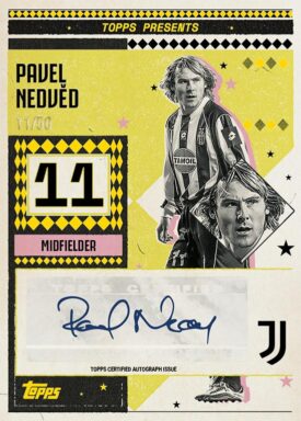 2024-25 TOPPS Juventus Official Team Set Soccer Cards - Vintage Lady Autograph Card Pavel Nedved