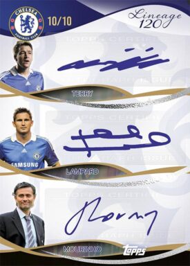 2024-25 TOPPS Lineage Chelsea FC 120 Years Anniversary Edition Soccer Cards - Lions Pride Triple Autograph John Terry / Frank Lampard / Jose Mourinho