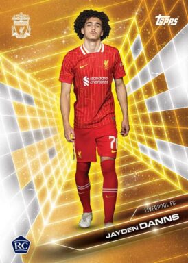 2024-25 TOPPS Liverpool FC Official Fan Set Soccer Cards - Golden Future Insert Jayden Danns