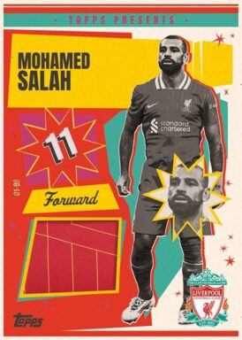 2024-25 TOPPS Liverpool FC Official Team Set Soccer Cards - Anfield Beat Relic Mohamed Salah