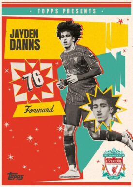 2024-25 TOPPS Liverpool FC Official Team Set Soccer Cards - Base Card Anfield Beat Jayden Danns