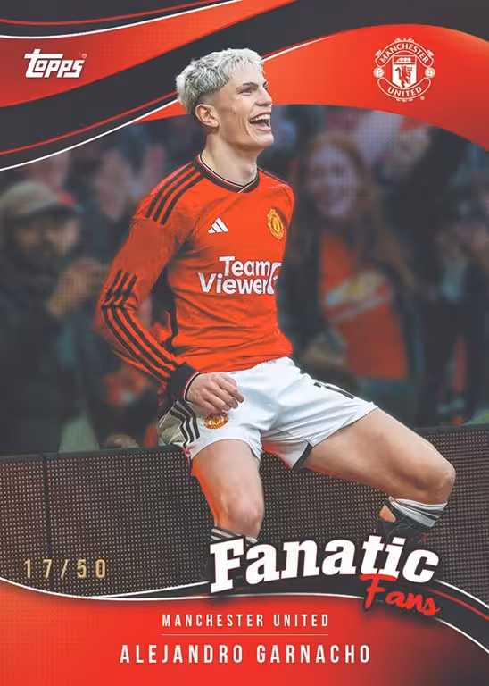 2024-25 TOPPS Manchester United Official Fan Set Soccer Cards - 2024 25 topps manchester united official fan set soccer cards fanatic fans insert garnacho