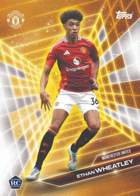 2024-25 TOPPS Manchester United Official Fan Set Soccer Cards - Golden Future Insert Ethan Wheatley