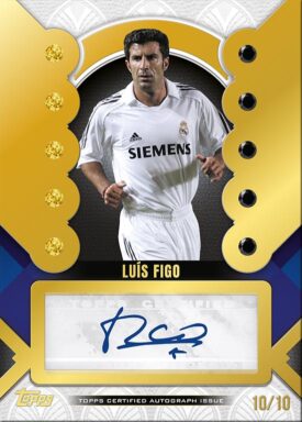 2024-25 TOPPS Palatial Real Madrid C.F. Soccer Cards - Decagem Autograph Relic Card Luis Figo