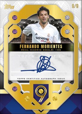 2024-25 TOPPS Palatial Real Madrid C.F. Soccer Cards - No 9s Autograph Relic Card Fernando Morientes
