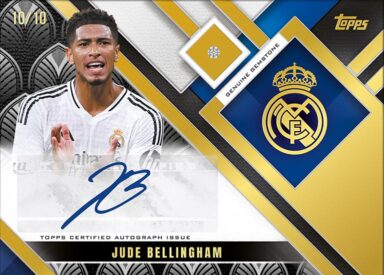 2024-25 TOPPS Palatial Real Madrid C.F. Soccer Cards - Royal Madrid Autograph Relic Card Jude Bellingham