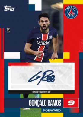 2024-25 TOPPS Paris Saint-Germain Official Team Set Soccer Cards - Base Autograph Goncalo Ramos