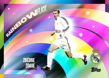 2024-25 TOPPS Real Madrid C.F. Official Team Set Soccer Cards - Rainbow Flick Insert Card Zinédine Zidane