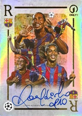 2024-25 TOPPS Summer Signings Here We Go by Fabrizio Romano UEFA Club Competitions Soccer Cards - Only1 Autograph Ronaldinho