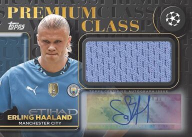 2024-25 TOPPS UEFA Club Competitions Soccer Cards - Premium Class Autographed Relics Erling Haaland