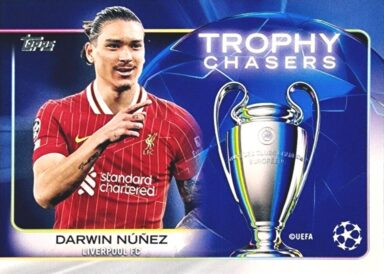 2024-25 TOPPS UEFA Club Competitions Soccer Cards - Trophy Chasers Insert Darwin Nunez