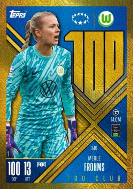 TOPPS UEFA Club Competitions Match Attax Extra 2024/25 Trading Card Game - 100 Club UWCL Merle Frohms