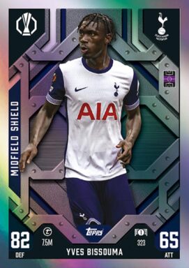 TOPPS UEFA Club Competitions Match Attax Extra 2024/25 Trading Card Game - Midfield Shield Yves Bissouma