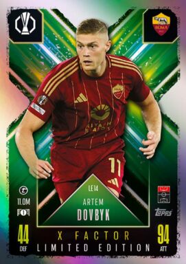TOPPS UEFA Club Competitions Match Attax Extra 2024/25 Trading Card Game - X-Factor Limited Edition Artem Dovbyk