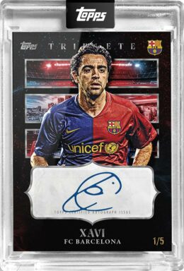 2008-09 TOPPS FC Barcelona Triplete Soccer Cards - Autograph Card Xavi