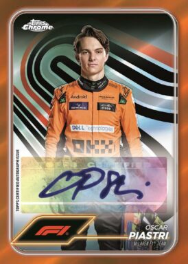 2024 TOPPS Chrome Formula 1 Racing Cards - Base Autograph Oscar Piastri